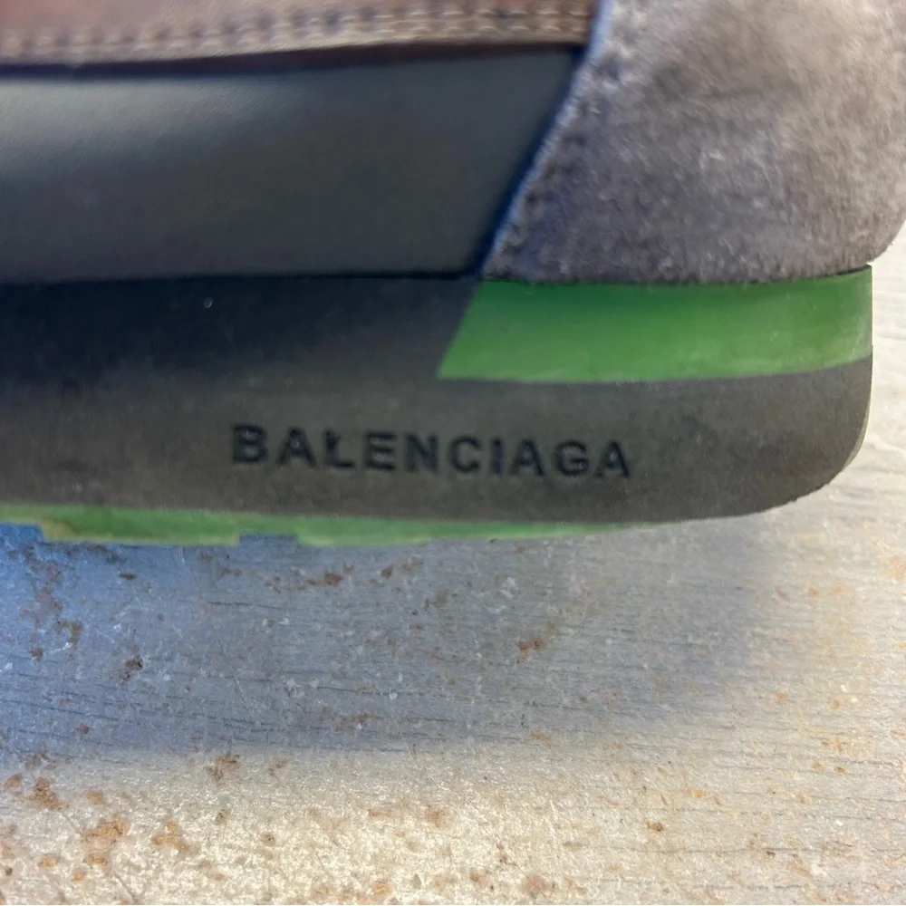 Balenciaga Mesh, Leather and Patent Race Runner Sneakers. Athletic Leisure Wear - Picture 5 of 5
